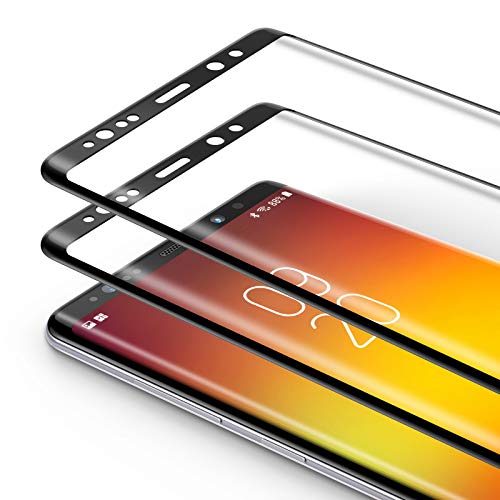 Bewahly Schutzfolie für Samsung Galaxy Note 8 [2 Stück], Ultra Dünn Panzerfolie HD Displayschutzfolie 9H Härte Glas Folie Curved Full Screen für Samsung Galaxy Note 8 - Schwarz von Bewahly