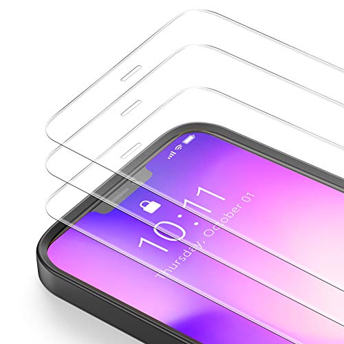 Bewahly Schutzfolie für iPhone 12/iPhone 12 Pro [3 Stück], Ultra Dünn Panzerfolie HD Displayschutzfolie 9H Härte Glas Folie mit Positionierhilfe für iPhone 12/12 Pro (6,1 Zoll) - Transparent von Bewahly