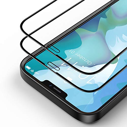 Bewahly Schutzfolie für iPhone 12 Pro Max [2 Stück], 3D Full Screen Panzerfolie HD Displayschutzfolie 9H Härte Glas Folie mit Positionierhilfe für iPhone 12 Pro Max (6,7") - Schwarz von Bewahly