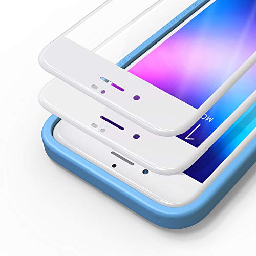 Bewahly Schutzfolie für iPhone 8/7 [2 Stück], 3D Full Screen Panzerfolie HD Displayschutzfolie 9H Härte Glas Folie mit Positionierhilfe für iPhone 8/iPhone 7 (4,7 Zoll) - weiß von Bewahly