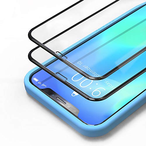 Bewahly Schutzfolie für iPhone XS Max/11 Pro Max [2 Stück], 3D Full Screen Panzerfolie HD Displayschutzfolie 9H Härte Glas Folie mit Positionierhilfe für iPhone XS Max/11 Pro Max (6,5") - Schwarz von Bewahly