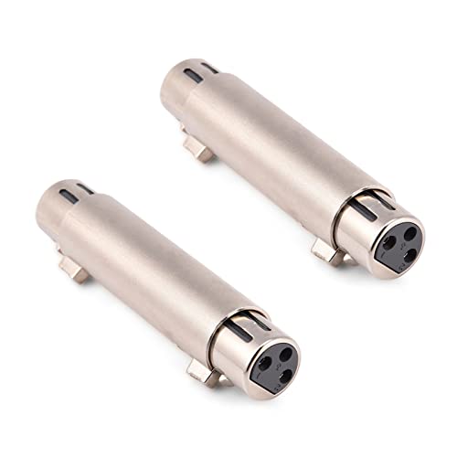 1 XLR-Anschluss, 2-teiliger 3-poliger XLR-Adapter für Buchse für XLR-Audiokabelanschluss von Mikrofonen/Playern/Mischpulten/Bühnenlampen/Gitarren, Adapter für -Videoanschlüsse von Bewinner