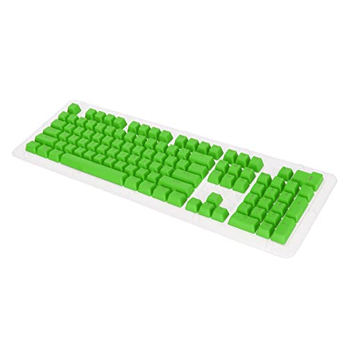 106 Tasten OEM PBT Tastenkappen, Benutzerdefinierte Farbsublimations Tastenkappen für Mechanische Gaming Tastaturen, Hot Swap Fähig (Käse grün) von Bewinner