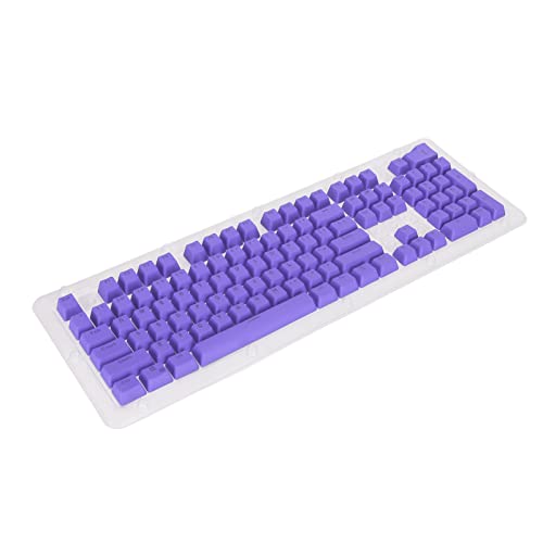 106 Tasten OEM PBT Tastenkappen, Benutzerdefinierte Farbsublimations Tastenkappen für Mechanische Gaming Tastaturen, Hot Swap Fähig (Lila) von Bewinner