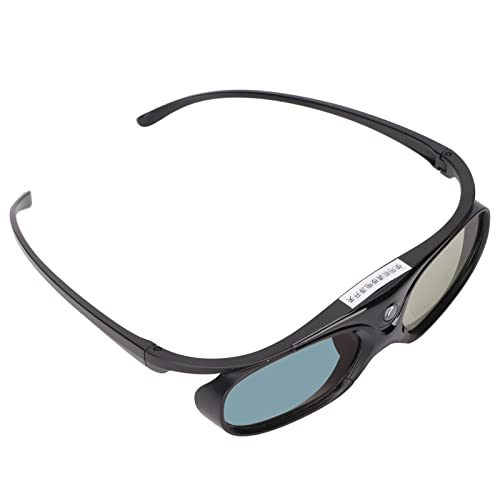 144Hz DLP Projektoren 3D Brille, 1080P LCD Weitwinkel 178° Wiederaufladbare 3D Active Shutter Brille für Alle DLP-Link 3D Projektoren (Schwarz) von Bewinner
