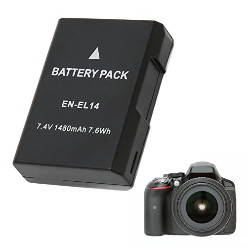 1480 MAh EN EL14 Lithium-Ionen-Akku für D5300 D3200 D5200 D3400 D5600 D3500 D3300 D3100, Standard-Kamera-Ersatzakku 1480 MAh EN EL14 Lithium-Ionen-Akku für D5300 D3200 D5200 D3400 D5600 D3500 D3300 D3100, Standard-Kamera-Ersatzakku von Bewinner