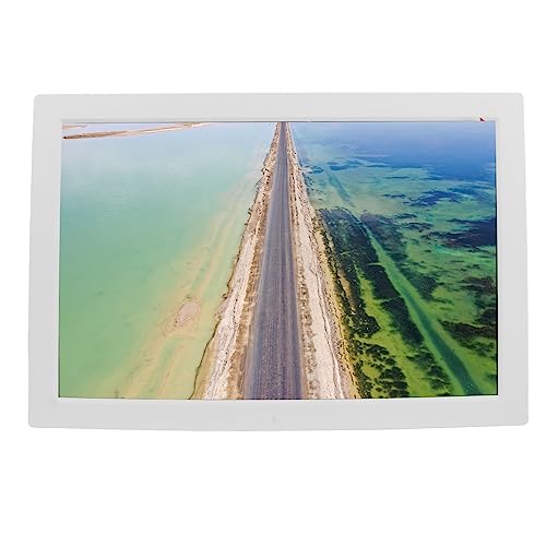 17 Zoll Digitaler Bilderrahmen, Tragbarer Digitaler Foto Rahmen, LED-Bildschirm Elektronischer Foto Rahmen mit Videobild-Uhren Kalender, Geschenke für die Lieben (EU-Stecker) von Bewinner