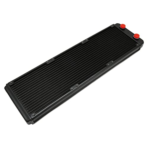 18 Rohre Aluminium Wasserkühlung Kühlkörper, G1/4 Gewinde Wärmetauscher Kühler für PC CPU Wasserkühlung, 27 Mm Hochdichte Lamellen Kupfer von Bewinner