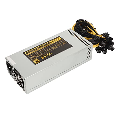 2000W Netzteil für Computer, 8 Grafikkarten Mining Bitcoin Miner Netzteil, 10x6PIN Single Channel 2U PSU PC Mining Netzteil 2000W Netzteil für Computer, 8 Grafikkarten Mining Bitcoin Miner Netzteil, 10x6PIN Single Channel 2U PSU PC Mining Netzteil von Bewinner