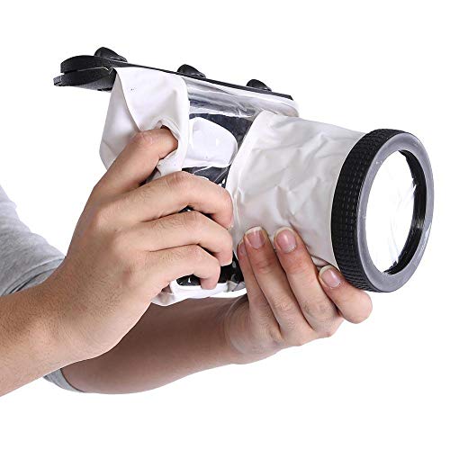 20M Unterwasser Unterwassergehäuse Tasche für DSLR Kameras, Universal Kamera Unterwassergehäuse Unterwassergehäuse Tauchen Schutzgehäuse(Weiß) von Bewinner