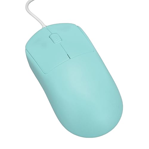 3 Tasten Einfache Kabelgebundene Maus, Optische 1200 DPI USB-Laptop-Computer-Maus, Einfarbige Maus mit Schlichtem Design für das Heimbüro (Blau) von Bewinner