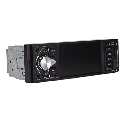 4,1 Zoll Single DIN Autoradio Receiver, Digitaler USB Multimedia Autoradio Receiver mit Fernbedienung, BT 4.0 Freisprecheinrichtung für Auto MP5 Player, Freisprechanruf mit Rückfahrbild Audiosystem von Bewinner