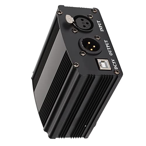 48 V Phantomspeisung, 1 Kanal Kondensatormikrofon Netzteil mit 3 Poligem XLR Kabel und USB Kabel für Jedes Kondensatormikrofon Musikaufnahmegerät 48 V Phantomspeisung, 1 Kanal Kondensatormikrofon Netzteil mit 3 Poligem XLR Kabel und USB Kabel für Jedes Kondensatormikrofon Musikaufnahmegerät von Bewinner