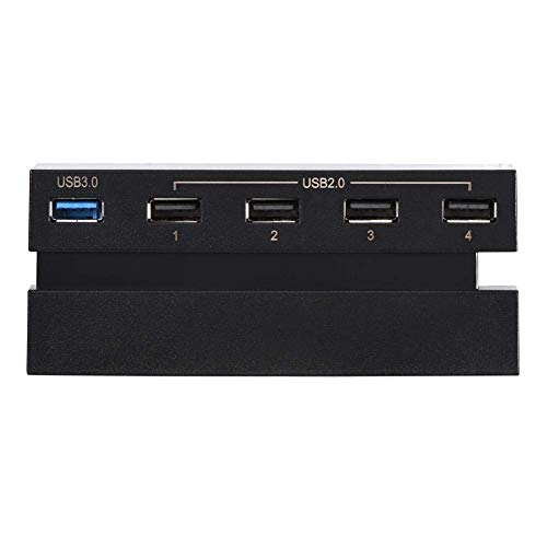 5 Port Hub für PS4, USB 3.0 High Speed ​​Ladegerät Controller Splitter Erweiterung für PS4, Stylischer Hub ABS-Hub für PS4-Spielekonsole mit USB 3.0- und USB 2.0-Anschluss von Bewinner