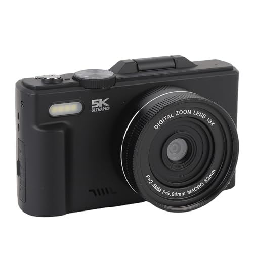 5K Digitalkamera für Fotografie, 75 MP UHD Camara Fotograficas mit 18x ​​digitalem Zoom, 3 "180 ° Flip -Bildschirm, Tragbare Vlogging -Kameras (Black) von Bewinner