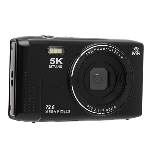 5K Digitalkamera für die Fotografie, 72MP Vlogging -Kamera in 32 GB Speicherkarte, 2,8 -Zoll -Ultra HD -Bildschirm, 16x Zoom AF -Videokameras für Anfänger (32GB) von Bewinner