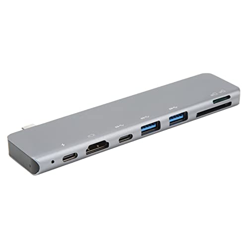 7 in 1 USB 3.0 Hub, Typ C Hub für Laptops, USB C Multiport Adapter mit Kartenleser, PD Schnellladung, 4K HDMI, USB Splitter Ladehub für PC Flash Laufwerk, Mobile Festplatte von Bewinner