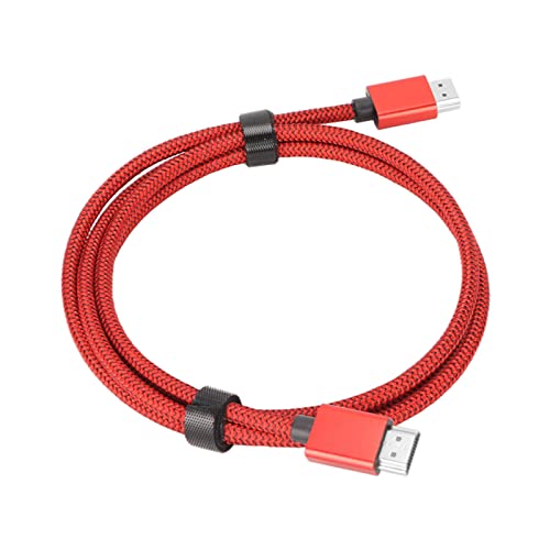8K Kabel, 48 Gbps Hochgeschwindigkeits Geflechtkabel 4K@120Hz 8K@60Hz, 1,5 Meter 12 Bit Kabel für TV Computer Projektor (Rot) von Bewinner