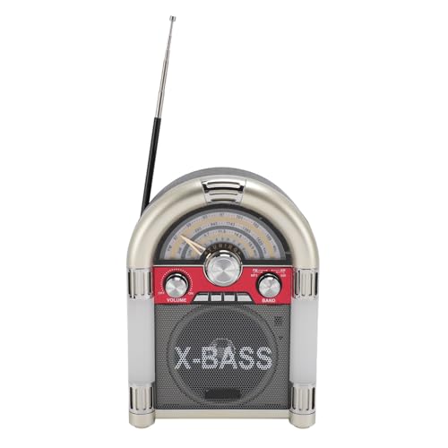 AM FM Vintage-Radio, Tragbares Retro-Kurzwellenradio mit Bluetooth-Lautsprecher, Wiederaufladbare Retro-Digitalradios, Minis-Radio Unterstützt USB-Stick und Micro-SD-Karte Als von Bewinner