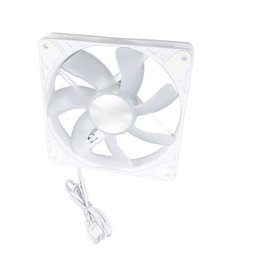 ARGB-PWM-Lüfter, MFDB-Magnetschwebelager, 7-Blatt-Design, Geräuschloser Betrieb, Weißer ABS-Gehäuselüfter 140 Mm mit ARGB-Controller, PC-Lüfter für Gaming von Bewinner