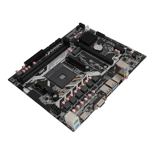 ATX-Desktop-Motherboard, AM4 All Series-CPU, PCI-E 16X Gen 3.0-Steckplatz, M.2-Anschluss, USB3.0, SATA3.0, 32 GB/s Datenübertragungsgeschwindigkeit, 7-Phasen-Netzteil für von Bewinner