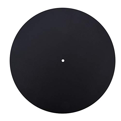 Antistatisches Plattenspieler-Rekordpad Verhindern Sie Kratzer auf Schallplatten Ersatz Leder Retro Vintage Vinyl Record Mauspad Flache weiche Leder Matte Slipmat Pad(1,5 MM) von Bewinner