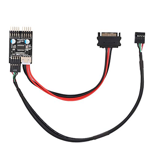 Bewinner 1 Stecker auf 2 Stecker Port USB 2.0 Header 9PIN auf Dual 9PIN Extension HUB mit SATA Stromkabel USB 2.0 9PIN auf Dual 9PIN mit Stromkabel mit PCI-E 1X 4X 8X 16X Interface von Bewinner