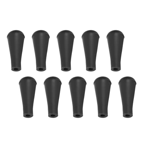 Bewinner 10 Stück Gummi-Pfeilspitze, Bogenschießen, Jagdspiel, Sicherheitspfeilspitzen, Flexibles Gummimaterial für Pfeilschaft aus Holz, Pfeilschaft aus Bambus(Schwarz, 6 mm) von Bewinner