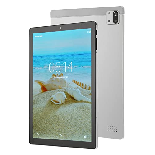 Bewinner 10-Zoll-Tablet für Android, 4 GB RAM 64 GB ROM 3G-Telefonie-Tablet, 8-Kern-CPU, Dual-SIM-Slots, Dual-Band-WLAN-Tablet, 10-Zoll-IPS-Touchscreen, Dual-Kamera, BT, 5000 MAh (Weiß) von Bewinner