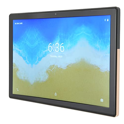 Bewinner 10.1in 5G Dual SIM Tablet, Octa Core Chip 4G RAM 128G ROM Tablet mit Zwei Lautsprechern, 2.4G 7000mAh Batterie Gold Tablet für 11 (EU-Stecker) von Bewinner