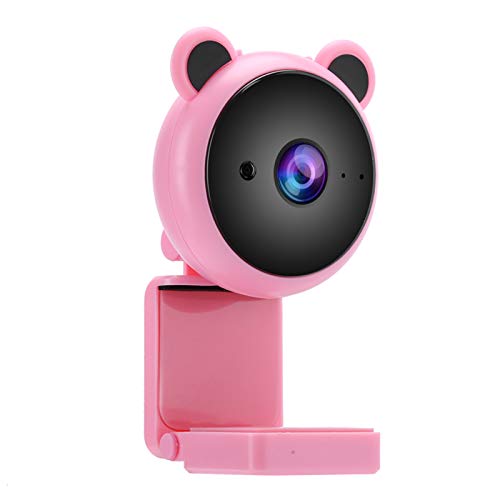 Bewinner 1080P Webcam für Rundfunk, 2MP USB Computerkamera, Webkamera Eingebautes Mikrofon für und Videoanruf 30FPS (Rosa) von Bewinner