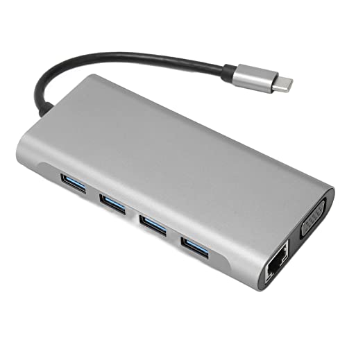 Bewinner 11 in 1 USB C Hub mit 4K HDMI VGA PD, 5 Gbit/s USB3.0 Datenanschluss, 87 W Stromversorgung, SD Kartenleser, Multiport Adapter Dockingstation für Windows 10 8 7 XP von Bewinner