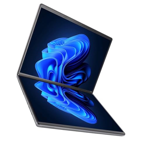 Bewinner 13,5-Zoll-Dual-Touchscreen-Laptop, 2,5K 16 GB DDR5 128 GB SSD Quad-Core-CPU, 9000 MAh 180 Grad Faltbarer Dual-Screen-Laptop (EU-Stecker) von Bewinner