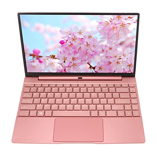 Bewinner 14-Zoll-Laptop mit 11, 1920 X 1080 FHD-LCD-Display, N5095-CPU-Quad-Core, LPDDR4 12 GB RAM, Dualband-WLAN, Rosafarbener Notebook-Computer mit Hintergrundbeleuchteter Tastatur von Bewinner