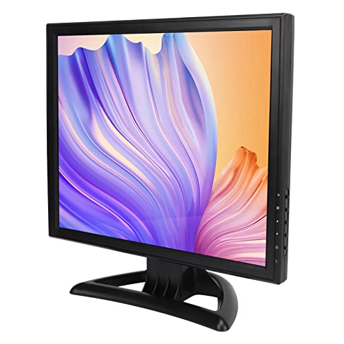 Bewinner 17-Zoll-Computermonitor, FHD 1080P-Desktop-Display, Tragbares HD-Farbdisplay mit Fernbedienung, VGA-AV-BNC-USB-Anschlüsse LED- für PC (EU-Stecker) von Bewinner