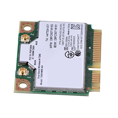 Bewinner 2,4 G / 5 -PCI-E-Netzwerkkarte 4.0 7260AN 7260HMW-Funkkarte IEEE-Standard-basierter 802.11a / B/g/n-Adapter Dualband-WLAN-Karte für Desktop-PC von Bewinner