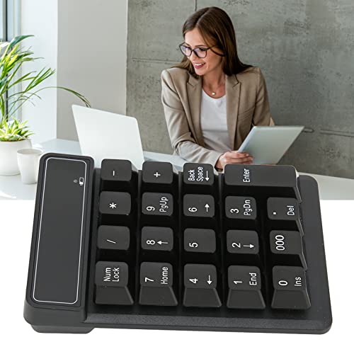 Bewinner 2,4 G Drahtloses Numerisches Tastenfeld, Tragbarer Ziffernblock mit 19 Tasten, Tastaturerweiterung für Finanzbuchhaltungsnummern für Laptop, PC, Desktop von Bewinner