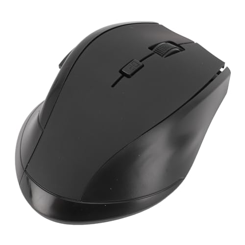 Bewinner 2,4 G Kabellose Maus, Hochpräzise Kompakte Optische Maus mit USB-Empfänger für Laptop-Computer, Desktop-PC (Black) von Bewinner
