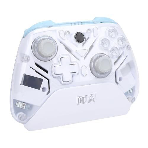 Bewinner 2,4G Wireless Gaming Controller, Hall Effect Trigger und Joystick, RGB-Leuchten und Turbo, Videospiel-Controller für PC für für Android (White) von Bewinner