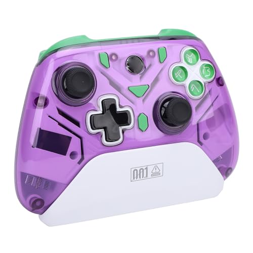 Bewinner 2,4G Wireless Gaming Controller, Hall Effect Trigger und Joystick, RGB-Leuchten und Turbo, Videospiel-Controller für PC für für Android (violett) von Bewinner