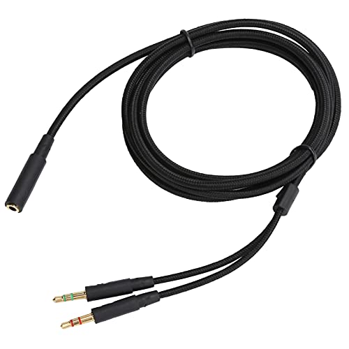 Bewinner 2-in-1-Adapter-Kopfhörer-Audiokabel, 3,5-mm-Splitter-Mikrofonkabel für Computer, 3,5-mm-Headset-Splitterkabel für PC und Laptop von Bewinner