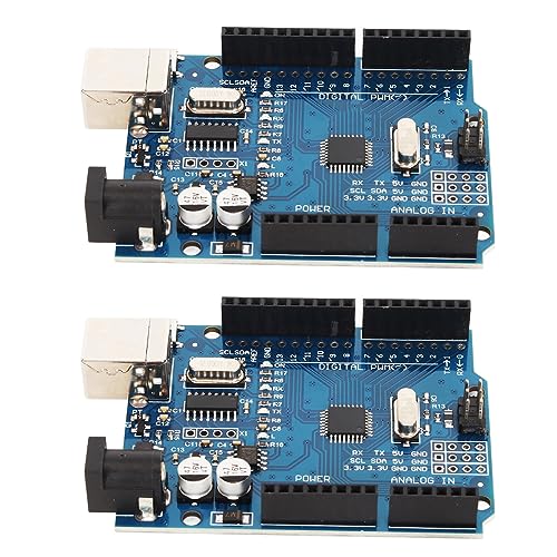 Bewinner 2-teilige Entwicklungsplatine, CH340G-Chip-Mikrocontroller-Entwicklungsmodul-Kit mit Hoher Kompatibilität, Mehreren Pins, Mehreren Funktionen für R3 von Bewinner