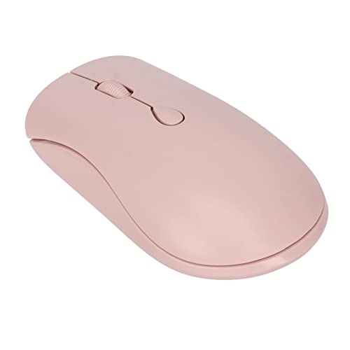 Bewinner 2.4G Wireless Mouse, 1600DPI Ergonomische Bluetooth-Maus mit USB-Empfänger, Silent Mouse für Office Desktops PC (Rosa) von Bewinner