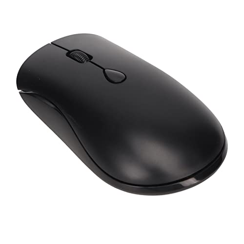 Bewinner 2.4G Wireless Mouse, 1600DPI Ergonomische Bluetooth-Maus mit USB-Empfänger, Silent Mouse für Office Desktops PC (Schwarz) von Bewinner