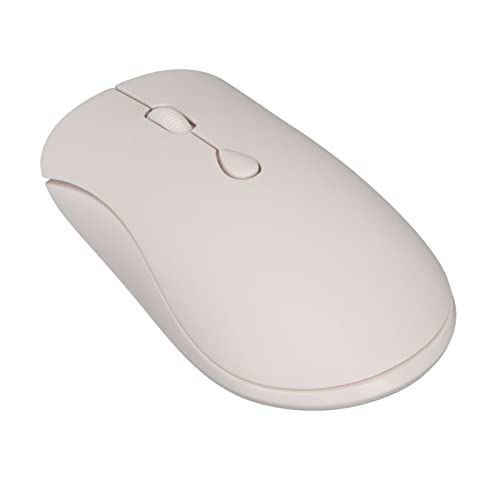 Bewinner 2.4G Wireless Mouse, 1600DPI Ergonomische Bluetooth-Maus mit USB-Empfänger, Silent Mouse für Office Desktops PC (Weiss) von Bewinner