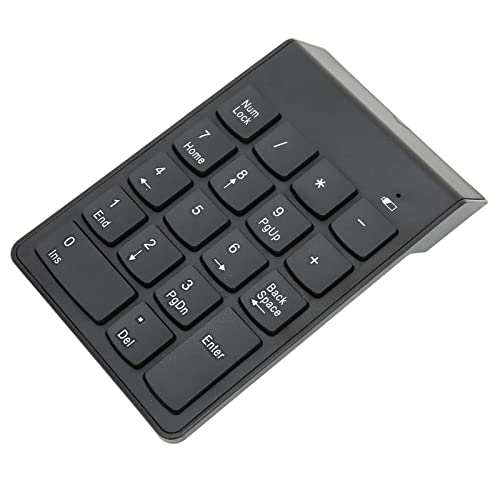 Bewinner 2.4G Wireless Numeric Keypad, Portable 18 Key Number Pad, Finanzbuchhaltungsnummer Tastaturerweiterung für Laptop, PC, Desktop von Bewinner