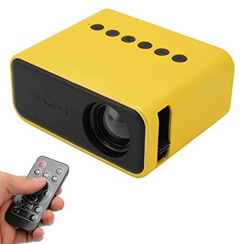 Bewinner 2023 Verbesserter -Projektor, USB, AV, Speicher Karte, 3,5-mm-Buchse, 1080P HD-Augenschutz Tragbarer Film Projektor, Kinder Geschenk für Outdoor-Camping von Bewinner