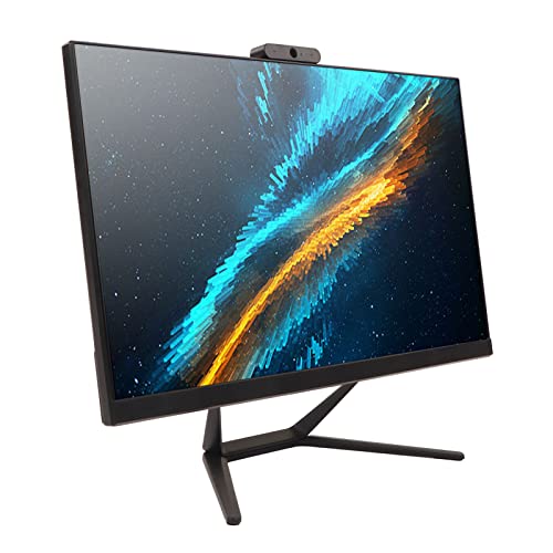 Bewinner 23,8-Zoll-FHD-All-in-One-Desktop-Computer für 10, 8G DDR4 4-Core-J4125-CPU, AIO-Desktop, Dualband-WLAN, Frontkamera, DVD-RW-Laufwerk (8+64G EU-Stecker) von Bewinner