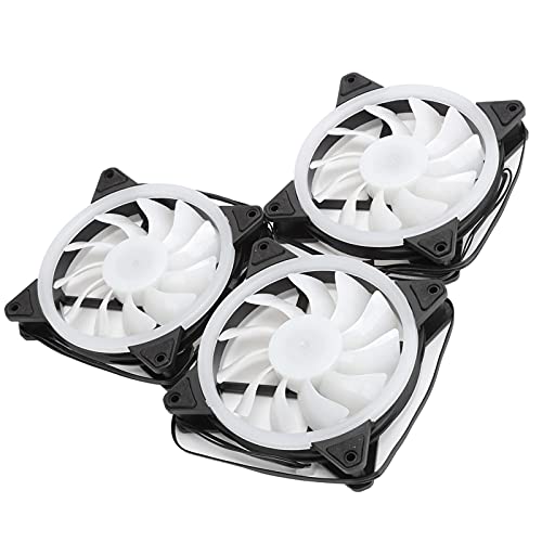 Bewinner 3Pcs 120mm RGB PC-Lüfter für Computergehäuse, 6-Pin-Gehäuselüfter mit Hydraulischem Lager Geräuscharmer, Hoher Luftstrom Gehäuselüfter mit Fernbedienung, Großer 4-Pin-Controller von Bewinner