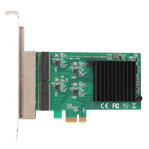 Bewinner 4-Port-Gigabit-Ethernet-Karte, PCIE-Netzwerkadapterkarte, NIC-Server-Adapter-Netzwerkkarte mit 4 RJ45-Ports Remote Wakeup für Desktop-PC von Bewinner